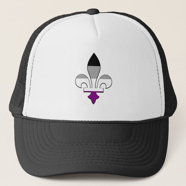 Casquette Chapeau fleur-de-lis de fierté de l'aséxualité (Devant)