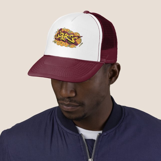 Casquette Chapeau hip hop graffiti doodle d'art (En situation)