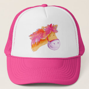 Casquette Chapeau illustré de cheval / poney peint mignon