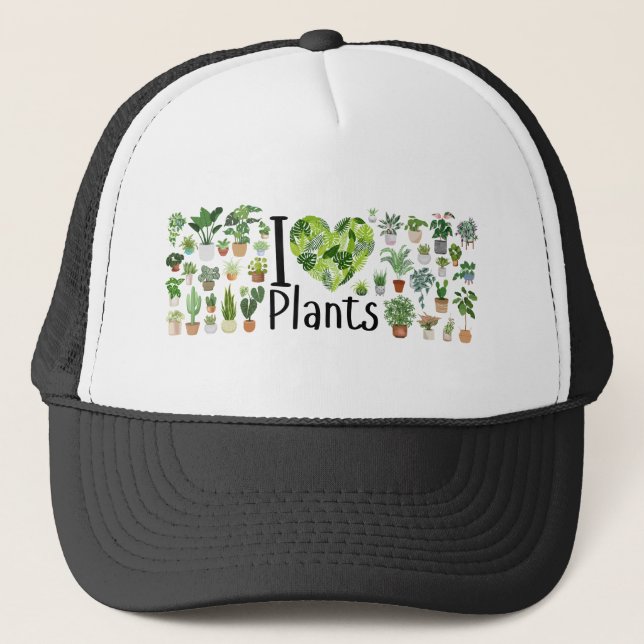Casquette Chapeau J'adore les Plantes (Devant)