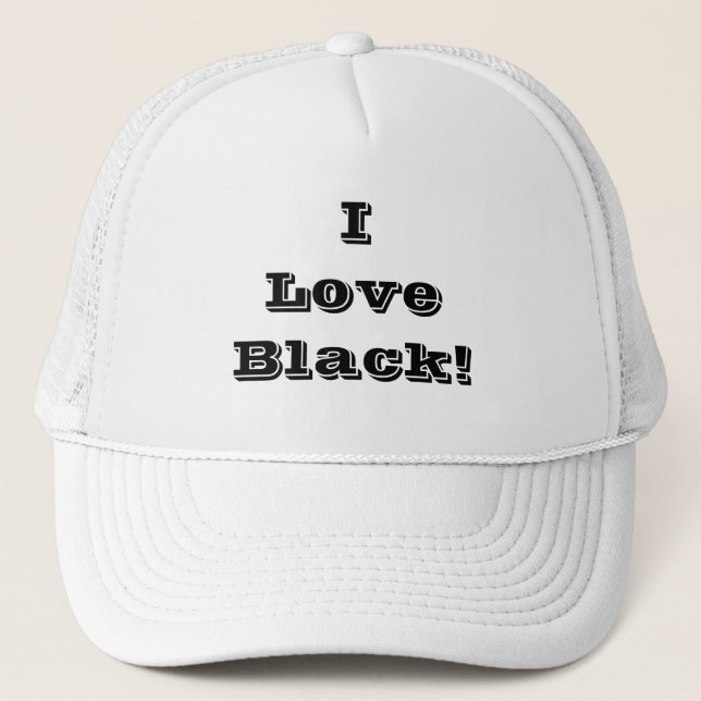 Casquette Chapeau j'aime noir (Devant)