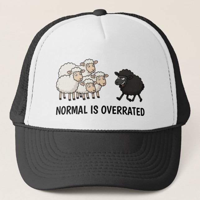 Casquette Chapeau Mouton Noir et Blanc (Devant)