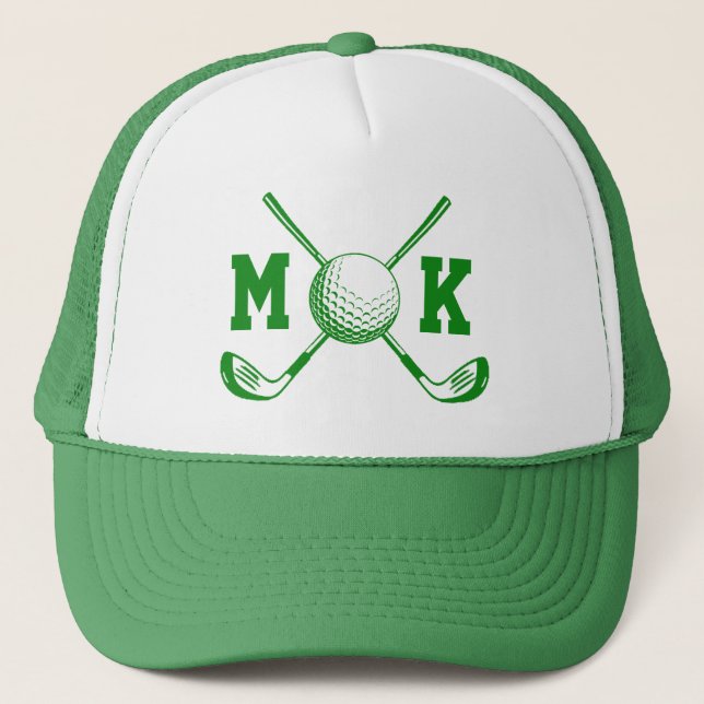 Casquette Chapeau personnalisé avec monogramme et nom initia (Devant)