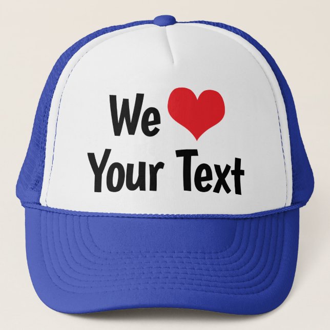 Casquette Chapeau personnalisé Nous aimons (Devant)