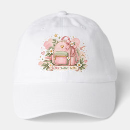 Casquette Chapeau Rose Mignon Aquarelle de Rentrée pour Fill