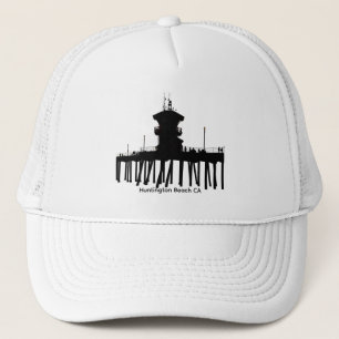 Casquette Chapeau silhouette de la jetée de Huntington Beach
