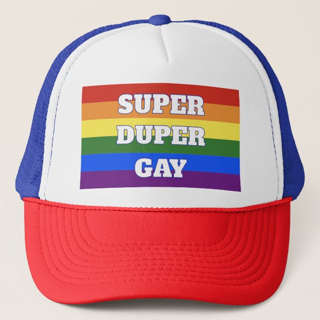 Casquette Chapeau Super Duper Gay Trucker (Devant)