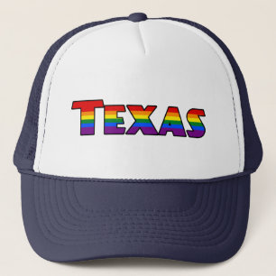 Casquette Chapeau texte arc-en-ciel LGBT Texas