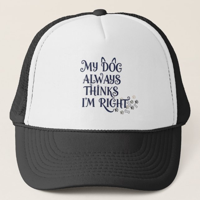 Casquette Chapeau Texte Drôle de Chien (Devant)