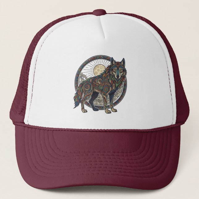 Casquette Chapeau Tribal Wolf (Devant)