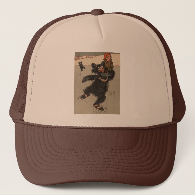 Casquette Chapeau Trucker À Trois Ours (Devant)