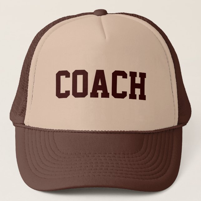 Casquette Chapeau Trucker COACH {Tan & Brown} (Devant)