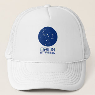 Casquette Chapeau Trucker Orion Starseed - Design bleu et bl