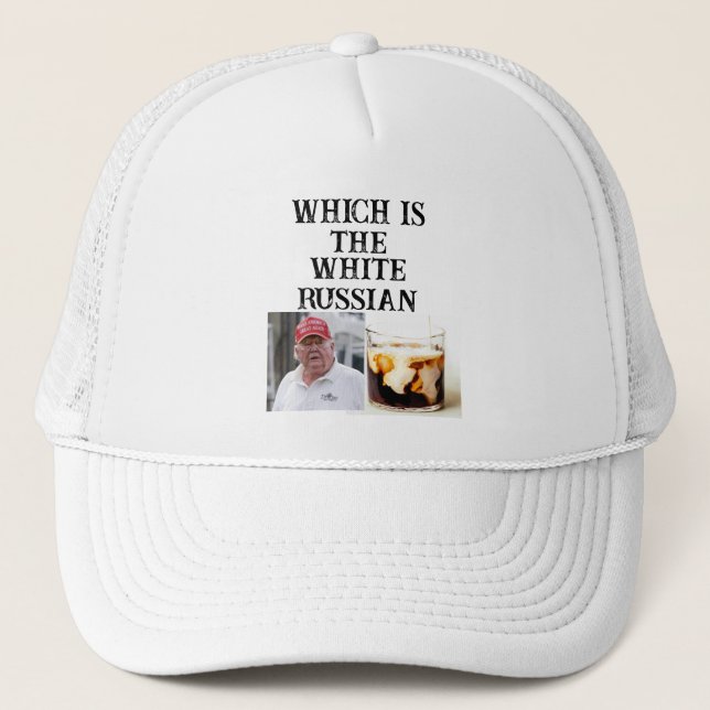 Casquette Chapeau Trump/White russe Trucker (Devant)