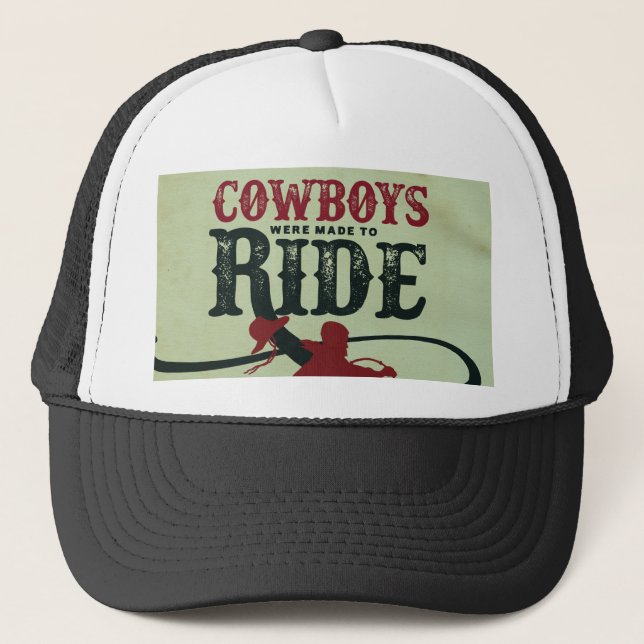 Casquette Chapeau vintage Gay Cowboy blanc et noir (Devant)