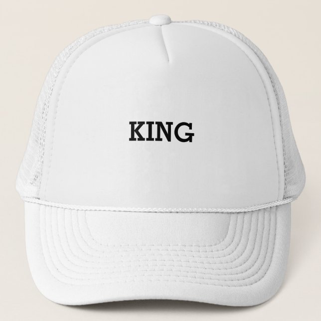 Casquette Chapeaux de camionnette blanc personnalisées King  (Devant)