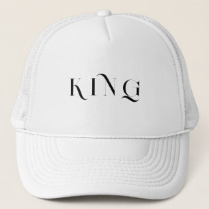 Casquette Chapeaux de camionnette blanc personnalisées King