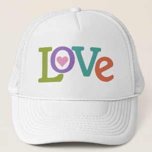 Casquette Chapeaux de camionneur coloré Love