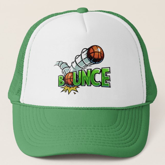 Casquette Chapeaux de camionneur de basketball BOUNCE (Devant)