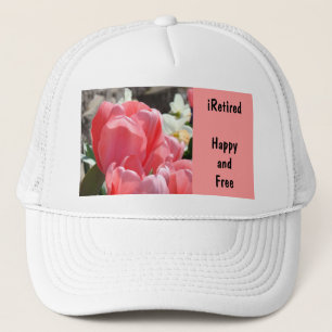 Casquette Chapeaux iRetired Roses Blancs Heureux Gratuits Pr