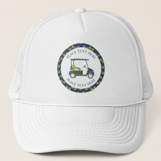 Casquette Chariot de golf d'alligators chic (Devant)