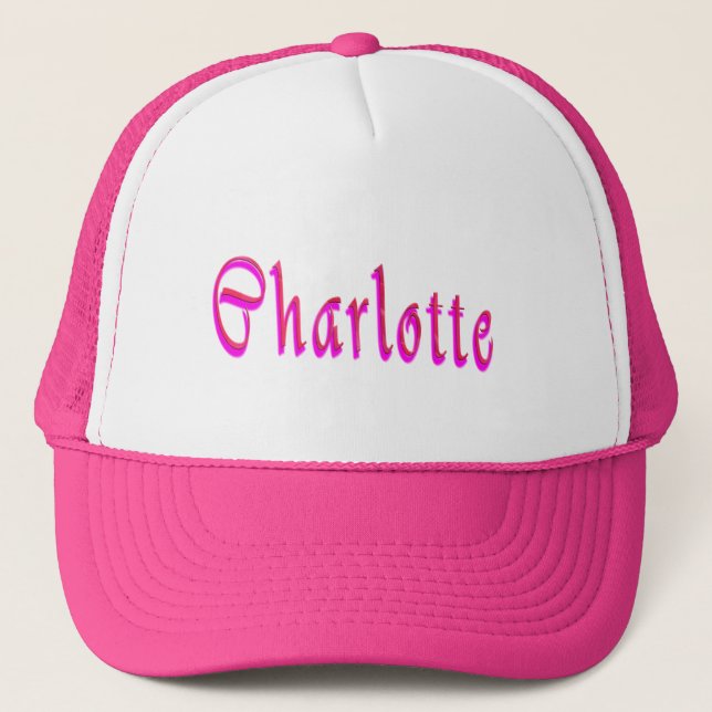 Casquette Charlotte Girls Name Logo, (Devant)