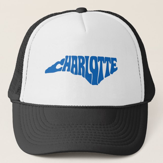 Casquette Charlotte North Carolina Retro State Shape Design (Devant)