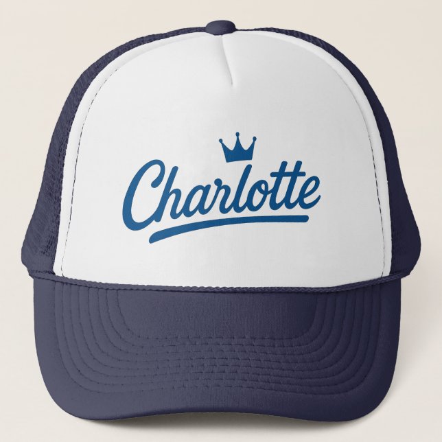 Casquette Charlotte Queen City Design de script de la Couron (Devant)