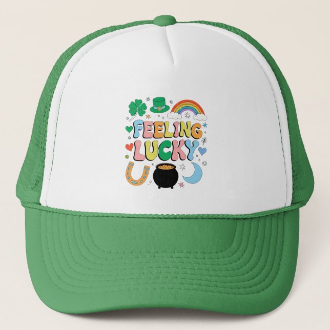 Casquette Charme de la Saint-Patrick Chanceux Trèfle Irlanda (Devant)