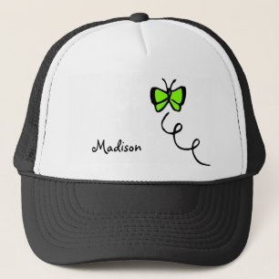 Casquette Chartreuse, Papillon vert néon