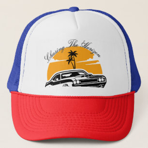 Casquette Chasing Horizon Vintage Muscle Car coucher de sole