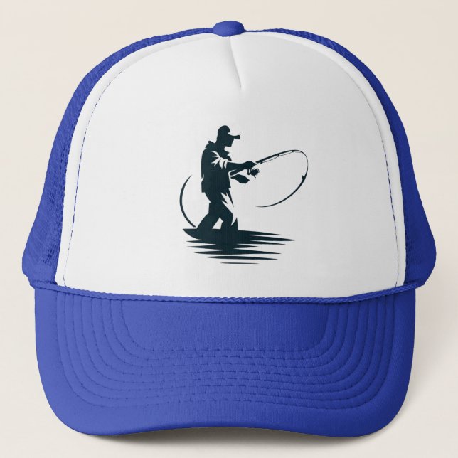 Casquette Chasse classique - Pêcheur Silhouette (Devant)