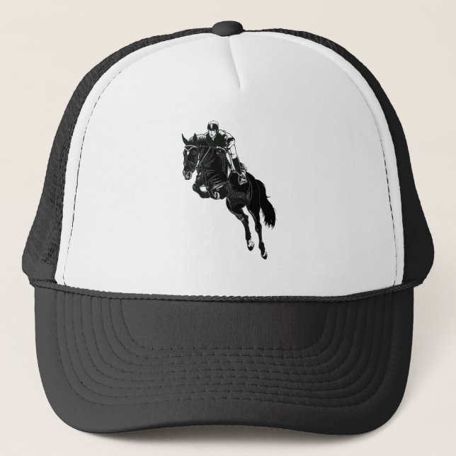 Casquette Chasseur mignon Cheval de cavalier (Devant)