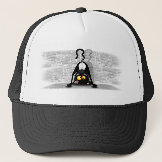 Casquette Chat à l'envers Personnage de dessin animé drôle (Devant)