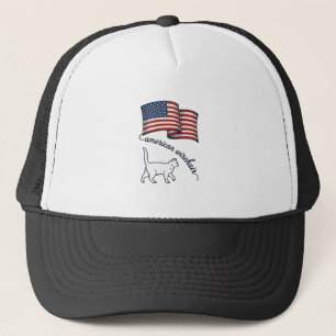 Casquette Chat américain à poil dur patriotique Design vinta