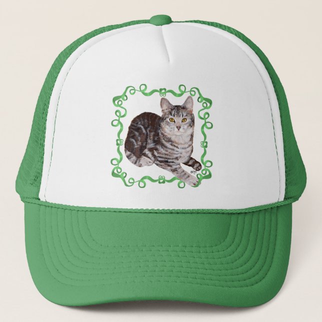 Casquette Chat américain à poils courts tabby (Devant)