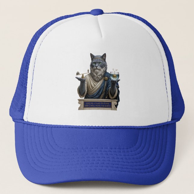 Casquette Chat Archimède Bleu Russe (Devant)