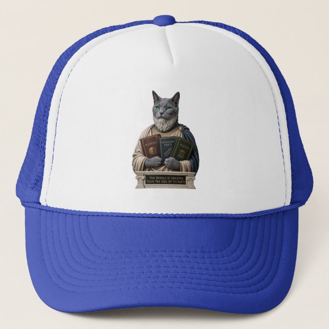 Casquette Chat Aristote Bleu Russe (Devant)