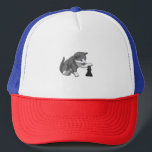 Casquette Chat aux échecs avec pièce d'échecs Évêque<br><div class="desc">Ce design est le cadeau idéal pour un anniversaire,  Noël et d'autres célébrations. Il convient aux femmes,  aux hommes et aux enfants.</div>