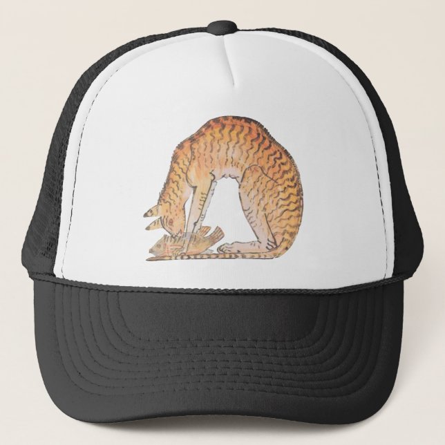 Casquette chat avec poisson (Devant)
