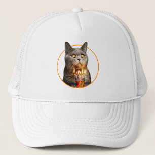 Casquette Chat Avec Verre Balayé Anniversaire
