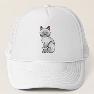 Casquette Chat Birman / Ragdoll au point lilas