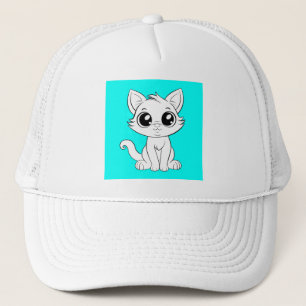 Casquette Chat blanc adorable