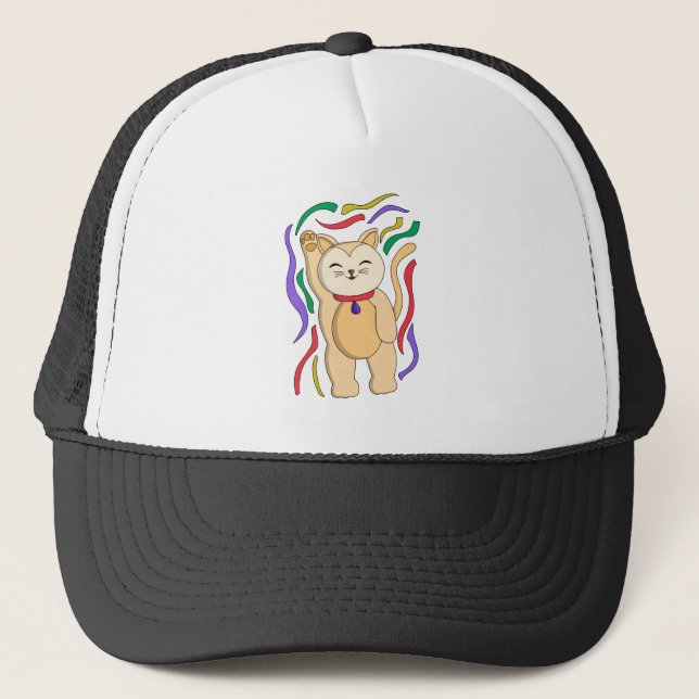 Casquette Chat chanceux (Devant)