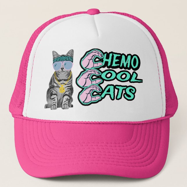 Casquette Chat Chat Chat Cool Chemo (Devant)