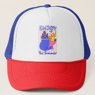 Casquette Chat Cool Qui Profite de l'Été