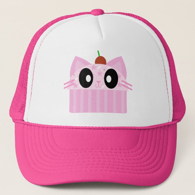 Casquette chat cupcake mignon (Devant)
