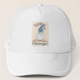 Casquette Chat de dessin animé d'écriture magique amusant sl
