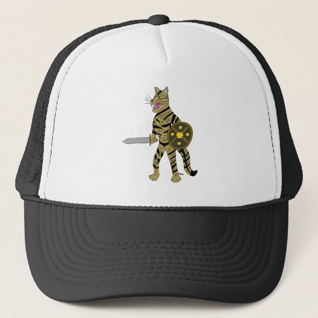 Casquette Chat de guerrier (Devant)