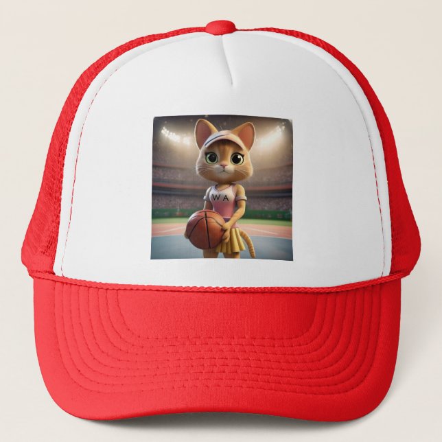 Casquette Chat de Netball Féminin, (Devant)
